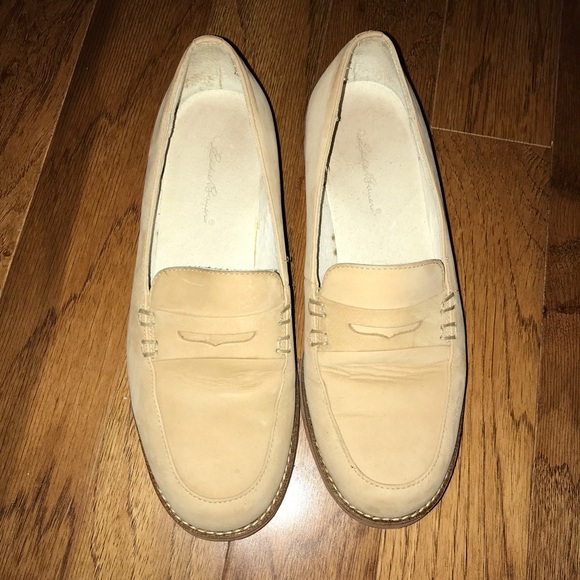 Chaussures Plates Mocassins Eddie Bauer - Pointure US 7, Rose Cuir, Occasion